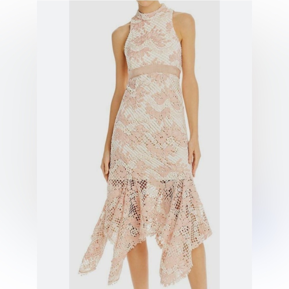 KEEPSAKE Elegant Pink Lace Dress. Size Xs